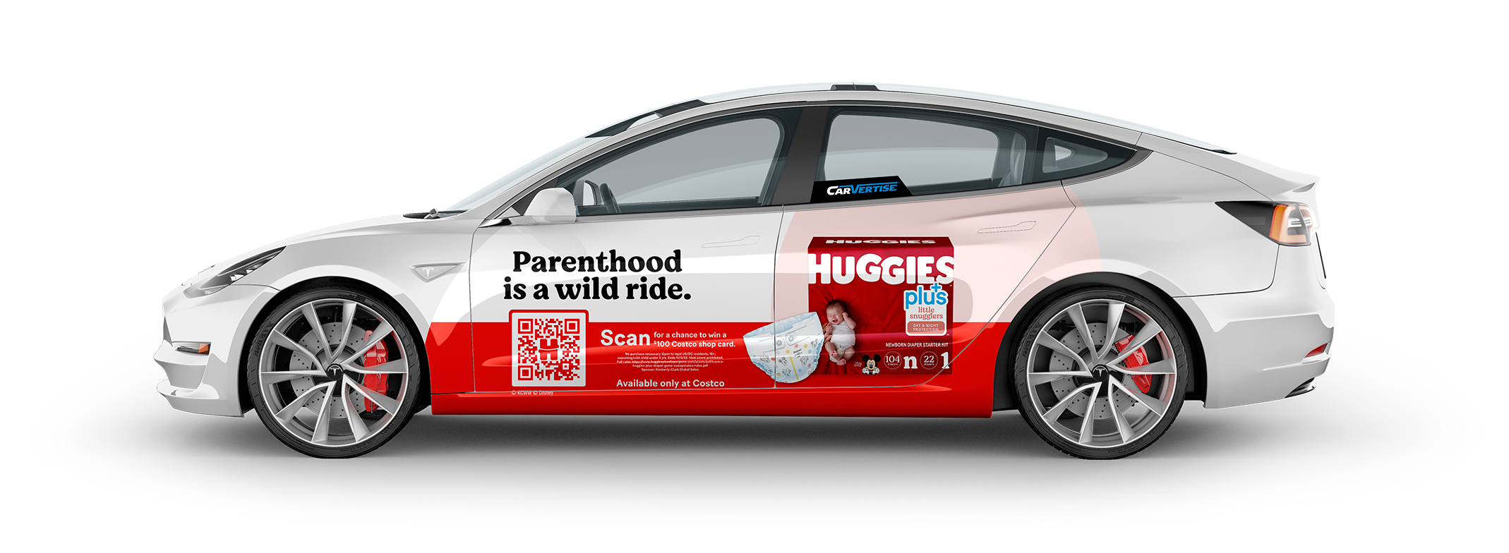 Tesla Driver Side Flat View Huggies Tesla Driver Side Flat View Huggies